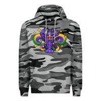 Slate Camo mardi gras crawfish Premium Hoodie - FaDigitalArtStudio