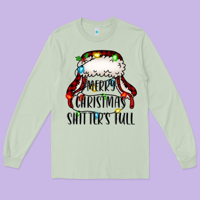 Merry Christmas Shitter's Full,  Christmas Vacation Long Sleeve Tee Designed By Jasminsmagicworld