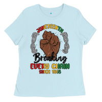 Baby Blue every chain since 1865 juneteenth Ladies Tee - MaliasSmallBusiness