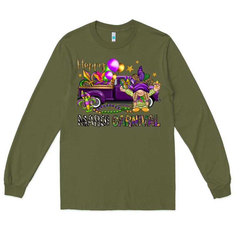 Happy Mardi Carnival With Truck Long Sleeve Tee by NancyCooperArtShop | Teevron