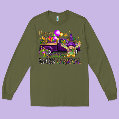 Happy Mardi Carnival With Truck Long Sleeve Tee Designed By Nancycooperartshop