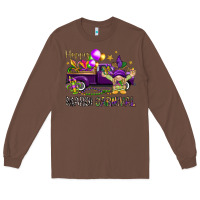 Chestnut Happy Mardi Carnival with truck Long Sleeve Tee - NancyCooperArtShop