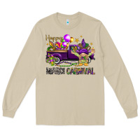 Mushroom Happy Mardi Carnival with truck Long Sleeve Tee - NancyCooperArtShop