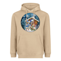 Mushroom Winter Farm Animals Heavyweight Hoodie - FaDigitalArtStudio