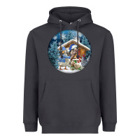 Smoke Winter Farm Animals Heavyweight Hoodie - FaDigitalArtStudio