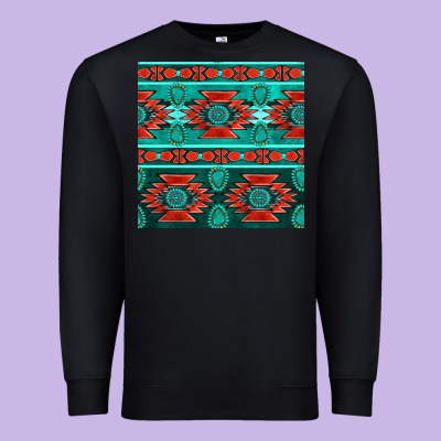 Native American Aztec Seamless Pattern 4 Premium Sweatshirt Designed By Bundleandbundleshop