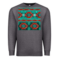 Charcoal Heather native american aztec seamless pattern 4 Premium Sweatshirt - BundleAndBundleShop