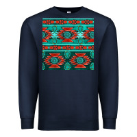 Navy native american aztec seamless pattern 4 Premium Sweatshirt - BundleAndBundleShop