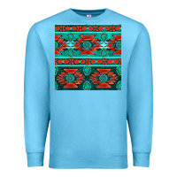 Ocean Blue native american aztec seamless pattern 4 Premium Sweatshirt - BundleAndBundleShop