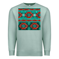 Seafoam native american aztec seamless pattern 4 Premium Sweatshirt - BundleAndBundleShop