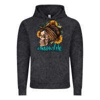 Vintage Black momlife skull with bandana Vintage Hoodie - Jasminsmagicworld