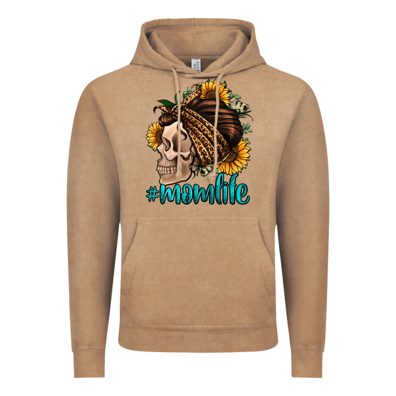 Momlife Skull With Bandana Vintage Hoodie by Jasminsmagicworld | Teevron