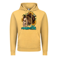 Vintage Mustard momlife skull with bandana Vintage Hoodie - Jasminsmagicworld
