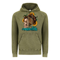 Vintage Olive momlife skull with bandana Vintage Hoodie - Jasminsmagicworld