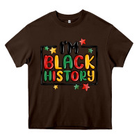 Chocolate Brown i'm black history Heavy Core Tee - MaliasSmallBusiness