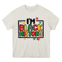 Cream i'm black history Heavy Core Tee - MaliasSmallBusiness