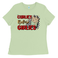 Curlies Before Girlies Ladies Tee | Teevron