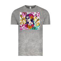 Cloud Rock sugar skull girl Vintage Tee - RanaPortraitStore