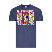 Vintage Denim sugar skull girl Vintage Tee - RanaPortraitStore