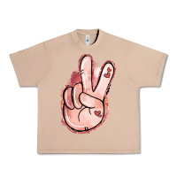 Burro Floral Argyle Peace Sign Urban Heavy Tee - Jasminsmagicworld