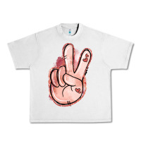Lunar Rock Floral Argyle Peace Sign Urban Heavy Tee - Jasminsmagicworld