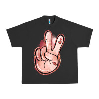 Pigment Black Floral Argyle Peace Sign Urban Heavy Tee - Jasminsmagicworld