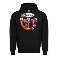 Black Leave me alone anti Valentine's Day Zipper Hoodie - FaDigitalArtStudio