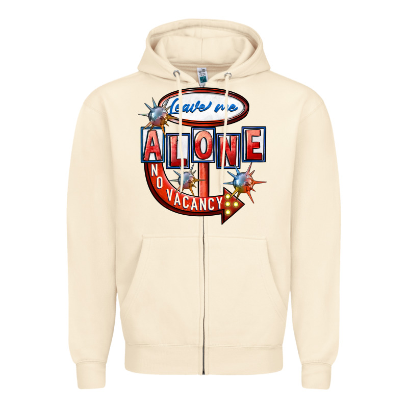 Leave Me Alone Anti Valentine's Day Zipper Hoodie by FaDigitalArtStudio | Teevron