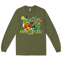 Army Green Midnight Margaritas Long Sleeve Tee - texasbilliewilder
