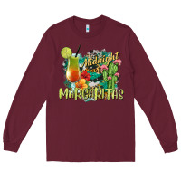 Burgundy Midnight Margaritas Long Sleeve Tee - texasbilliewilder