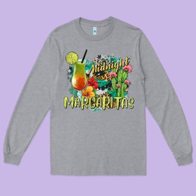 Midnight Margaritas Long Sleeve Tee Designed By Texasbilliewilder