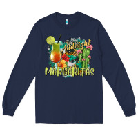 Navy Midnight Margaritas Long Sleeve Tee - texasbilliewilder