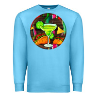 Ocean Blue hispanic heritage month round earrings 2 Premium Sweatshirt - BundleAndBundleShop