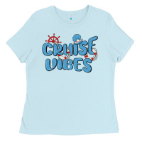 Baby Blue cruise vibes Ladies Tee - MaliasSmallBusiness