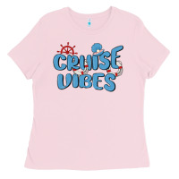 Bubblegum Pink cruise vibes Ladies Tee - MaliasSmallBusiness