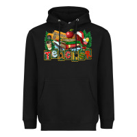 Black Christmas Teacher Heavyweight Hoodie - FaDigitalArtStudio
