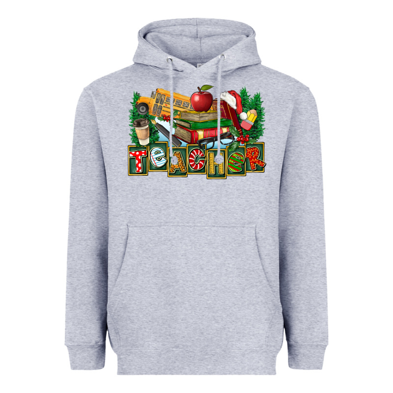 Christmas Teacher Heavyweight Hoodie by FaDigitalArtStudio | Teevron