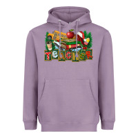 Lavender Christmas Teacher Heavyweight Hoodie - FaDigitalArtStudio