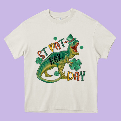 St Patrex Day Heavy Core Tee Designed By Maliassmallbusiness