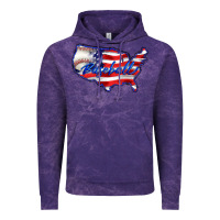 Cloud Purple usa flag baseball Vintage Hoodie - BarkalooDesign
