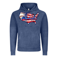 Vintage Denim usa flag baseball Vintage Hoodie - BarkalooDesign
