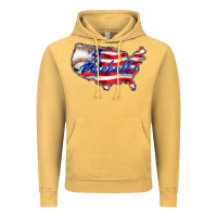 Vintage Mustard usa flag baseball Vintage Hoodie - BarkalooDesign