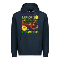 Navy When life gives you lemons boil some crawfish Premium Hoodie - FaDigitalArtStudio