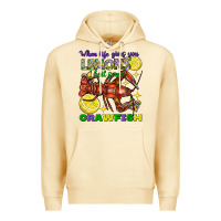 Pina Colada When life gives you lemons boil some crawfish Premium Hoodie - FaDigitalArtStudio