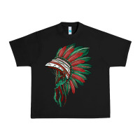 Black american flag indian headdress Urban Heavy Tee - BarkalooDesign
