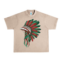 French Oak american flag indian headdress Urban Heavy Tee - BarkalooDesign