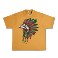 Peanut Butter american flag indian headdress Urban Heavy Tee - BarkalooDesign