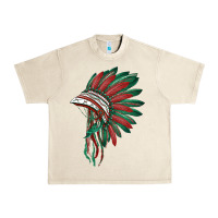Sandshell american flag indian headdress Urban Heavy Tee - BarkalooDesign