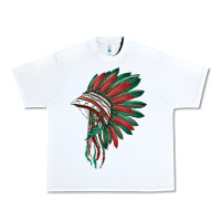 White american flag indian headdress Urban Heavy Tee - BarkalooDesign