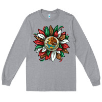 Heather Grey Mexican Sunflower Long Sleeve Tee - texasbilliewilder